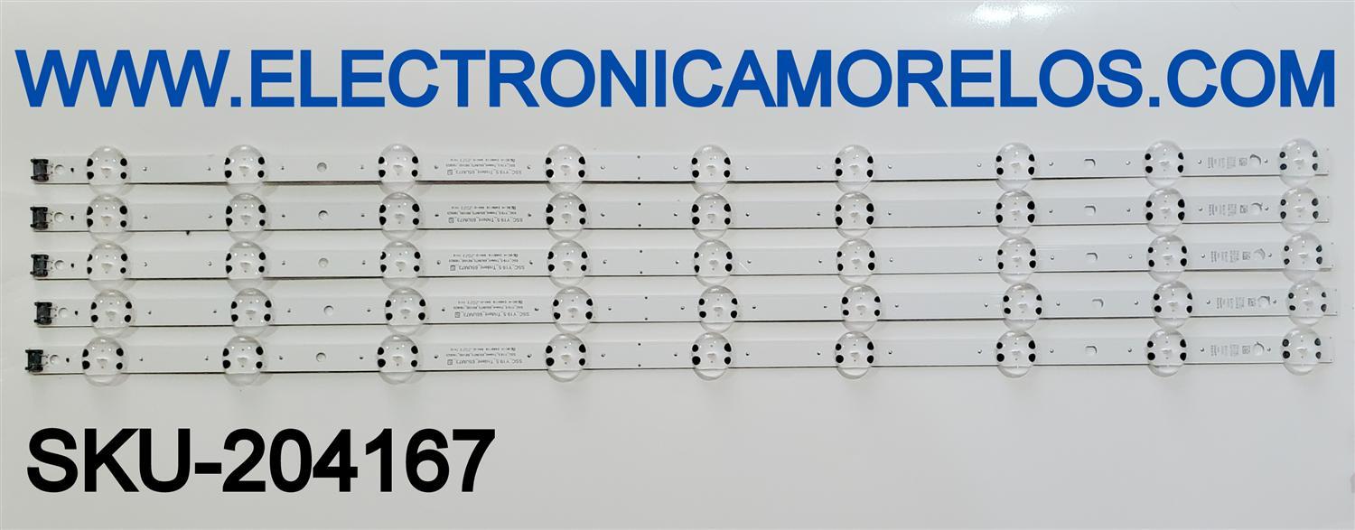 KIT DE LED'S PARA TV LG ( 5 PIEZAS ) / NUMERO DE PARTE EAV00000000 / SSC_Y19.5_TRIDENT_65UM73_S / SSC_Y19.5_TRIDENT_65UM73_REV00_190823 / PANEL NC650DQE- VSHP1 / DISPLAY ST6451D02-C / MODELO 65UN7300PUC / 65UN7300PUC.BWMMLKR